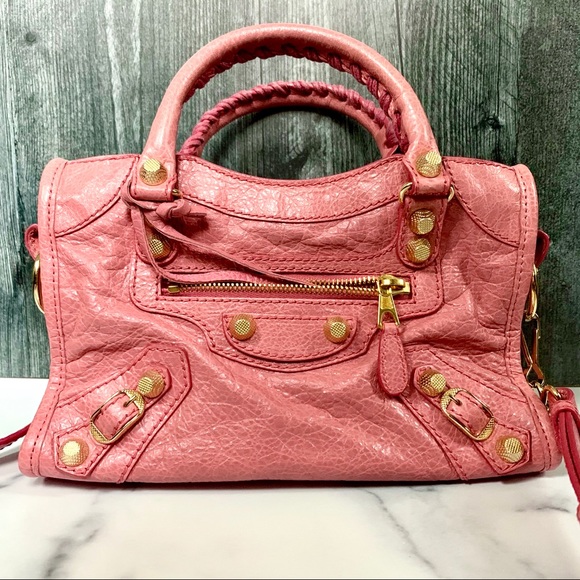 balenciaga city mini pink
